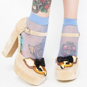 Iron fist DEER ME velvet bambi platform high heels